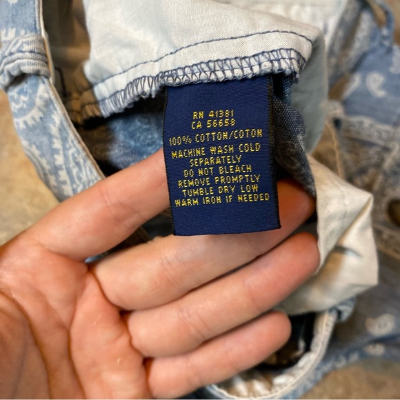 Polo by Ralph Lauren Blue Paisley Women Shorts - Picture 6 of 10